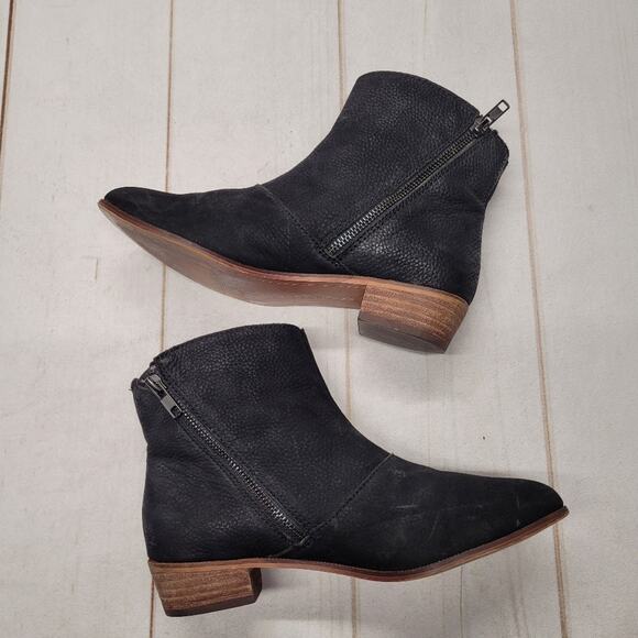 Kelsi dagger double zip black ankle suede leather moto boots - Picture 3 of 7